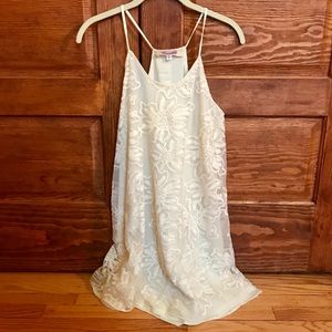 White lace halter dress